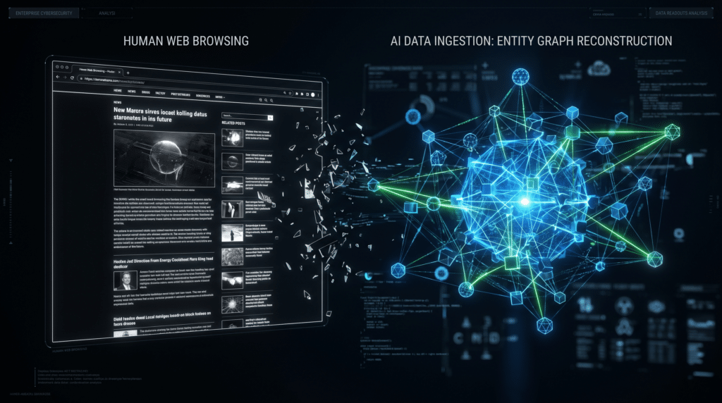 A visual representation of GraphRAG technology and neural data mapping within an enterprise server environment.
