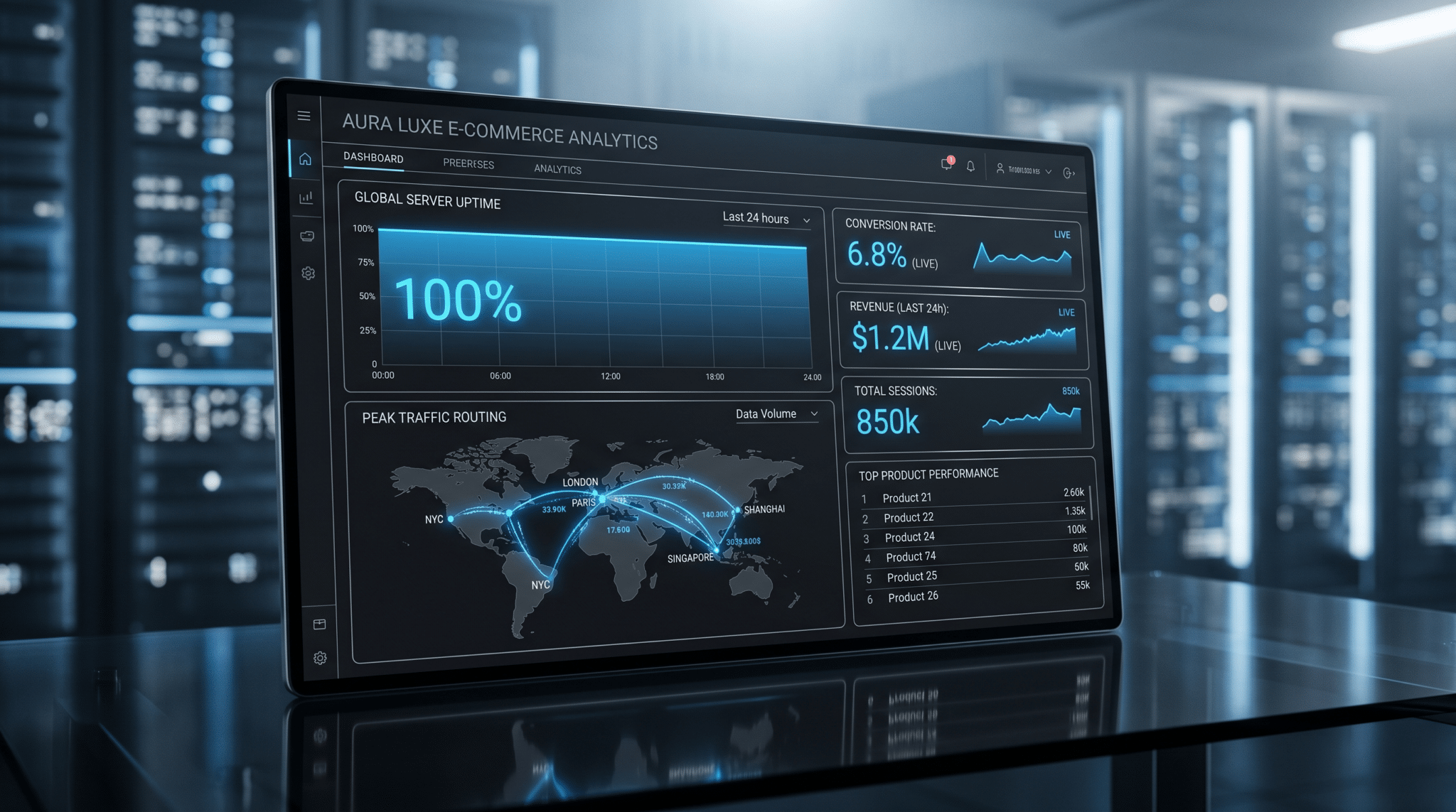 A luxury e-commerce analytics dashboard